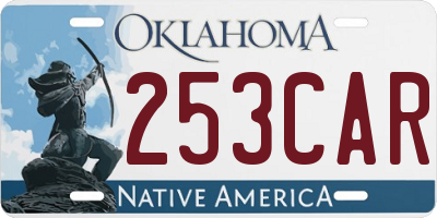 OK license plate 253CAR