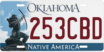 OK license plate 253CBD