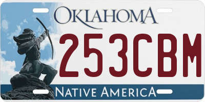 OK license plate 253CBM