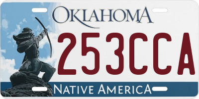 OK license plate 253CCA