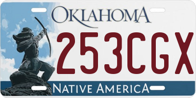 OK license plate 253CGX
