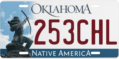 OK license plate 253CHL