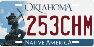 OK license plate 253CHM