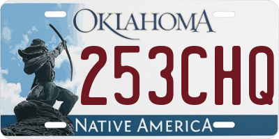 OK license plate 253CHQ