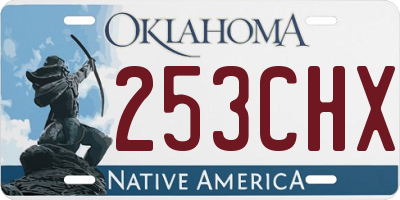 OK license plate 253CHX