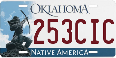 OK license plate 253CIC