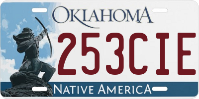 OK license plate 253CIE