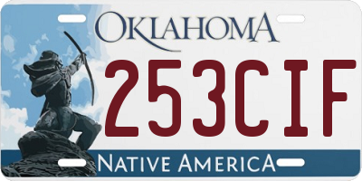 OK license plate 253CIF