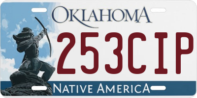 OK license plate 253CIP