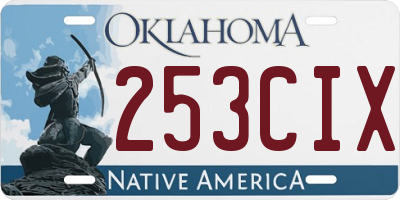OK license plate 253CIX