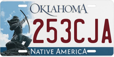 OK license plate 253CJA