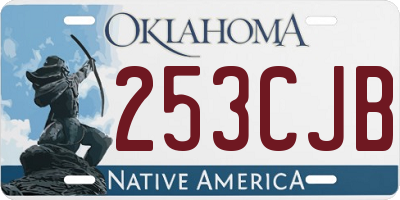 OK license plate 253CJB