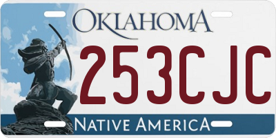 OK license plate 253CJC