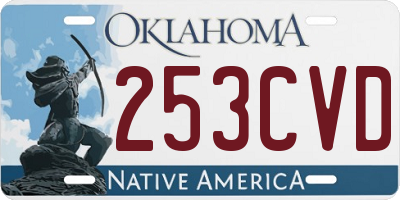 OK license plate 253CVD