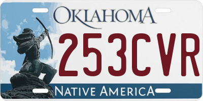 OK license plate 253CVR