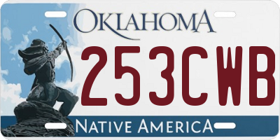 OK license plate 253CWB