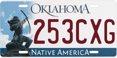 OK license plate 253CXG