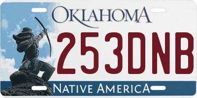 OK license plate 253DNB