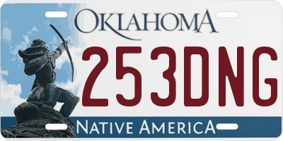 OK license plate 253DNG