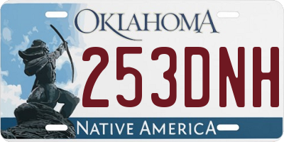 OK license plate 253DNH