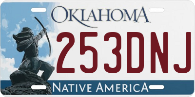 OK license plate 253DNJ