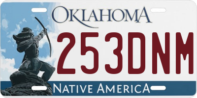 OK license plate 253DNM