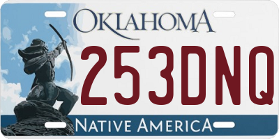 OK license plate 253DNQ