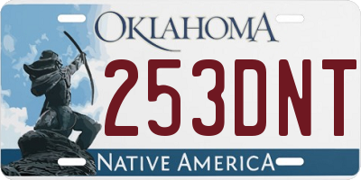 OK license plate 253DNT