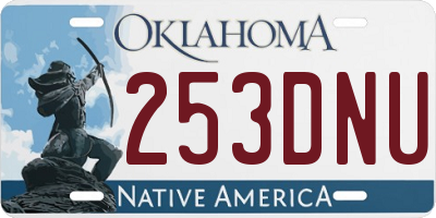 OK license plate 253DNU