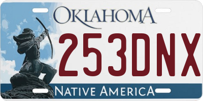 OK license plate 253DNX