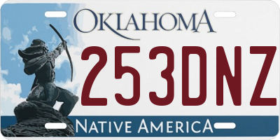 OK license plate 253DNZ