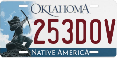 OK license plate 253DOV