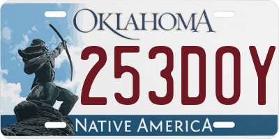 OK license plate 253DOY