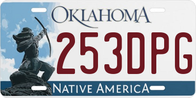 OK license plate 253DPG