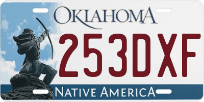 OK license plate 253DXF