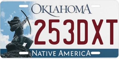 OK license plate 253DXT