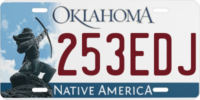 OK license plate 253EDJ
