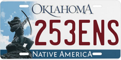 OK license plate 253ENS