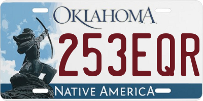 OK license plate 253EQR