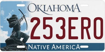 OK license plate 253ERO