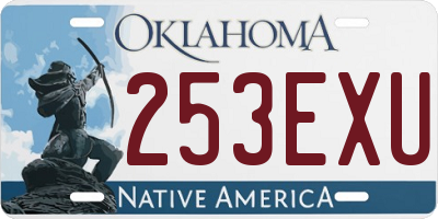 OK license plate 253EXU