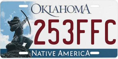 OK license plate 253FFC