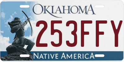 OK license plate 253FFY