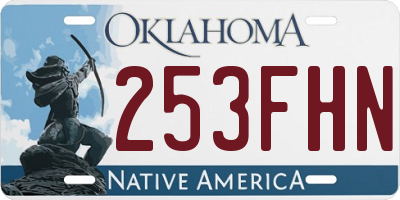 OK license plate 253FHN