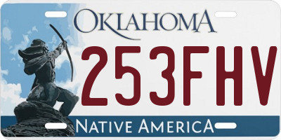 OK license plate 253FHV