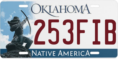 OK license plate 253FIB