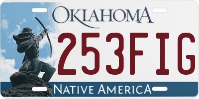 OK license plate 253FIG