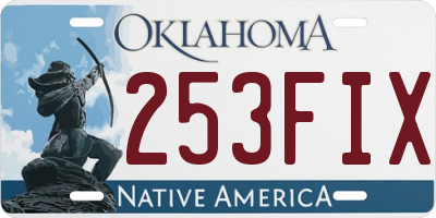 OK license plate 253FIX