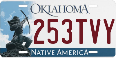 OK license plate 253TVY