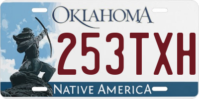 OK license plate 253TXH